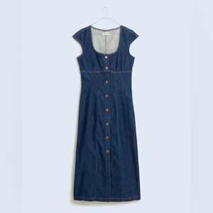 NWT Madewell Denim Button-Front Maxi Dress